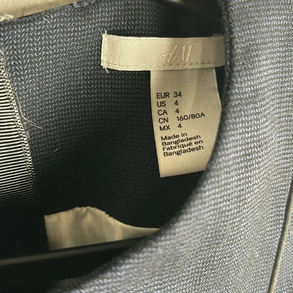 H&M Size 4 Dark Blue Dress - Picture 4 of 7